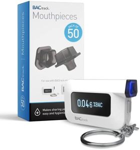 BACtrack C6 Keychain Breathalyzer and 50 Breathalyzer Mouthpieces Bundle