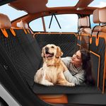 Instraella Dog Car Seat Cover for Back Seat, Back Seat Extender for Dogs with Waterproof Hard Bottom for Car SUV, Dog Hammock Travel Bed to Protect Your Car Backseat (Black)