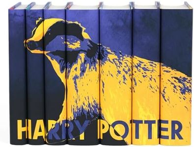 Juniper Books Harry Potter Hufflepuff House Mascot Book Sets | Books & Covers Included | Created for Scholastic's Hardcover 7-Volume Book Set (Yellow Badger)