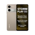 Lava Storm Play 5G (Dune Titanium, 8+8*GB RAM, 256 GB Storage)|India's First MT D7060 Processor with 525k Antutu |50 MP AI Camera | 6.75" HD+ Display| 5000 mAh Battery |IP64 Dust & Water Proof