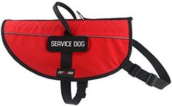 Lightweight Reflective Red Service Dog Vest / Harness with Removable Service Dog Patches