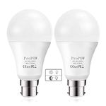 ProPOW Dusk to Dawn Light Bulb, 9W (60 Watt Equivalent) A19 LED Light Sensor Bulbs, Smart Automatic on/Off,Indoor/Outdoor Lighting Bulb for Porch Garage Hallway Patio (Soft White, B22, 2 Pack)