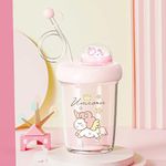 Elecart Unicorn Sipping Cup, Tumbler Cup with Straw & Lid, Unicorn Sipper Cup for Toddlers, Water Bottle dor Students, Kids Gift for Girls-390ml