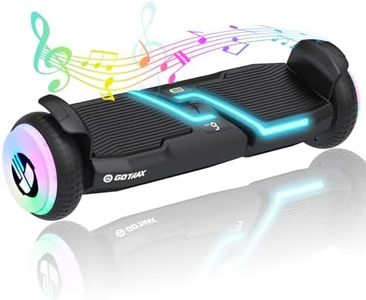 Gotrax MARS Hoverboard with 6.5" LED Wheels & Music Speaker, 5 Miles Range & Top 6.2mph by Dual 200W Motor, Speed & Battery LED Display, UL2272 Certified Self Balancing Scooters for Kids(Black)