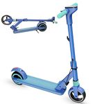 Electric Scooter for Children from Ages 6-12 Years, 6.5'' Foldable Kids Electric Scooters Max 14km/h, 130 W Motor, 8 Miles of Range, Colourful Lights, LED Display, Lightweight Kids E Scooter (Blue)