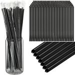 Gerrii 1000 Pcs Black Plastic Straws Bulk Individually Wrapped Drinking Straws 10 Inches Extra Long Disposable Cocktail Straws for Party Restaurant Home Milkshakes Coffee Juice Beverage Smoothie