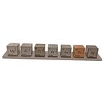 Element 1” Cube Set 7 PCS - Titanium Tungsten Aluminum Copper Iron Chromium Magnesium - with Display (95.0-99.95% Purity TI W Al Cu Fe Cr Mg)