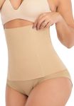 FUT Waist Trainer for Women Tummy Control Shapewear Waist Cincher Postpartum Girdle Body Shaper, Beige, X-Small-Small