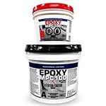 Clear Epoxy Resin Coating for Floors & Counter Tops, 100% Solids, Self Leveling - 3 Gallon Kit