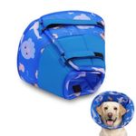 Hjumarayan Soft Dog Cone - Cones after Surgery Soft, Buster Collars for Dogs, Cone for Dogs Prevent Licking, Comfy Recovery Collars, Medical Neck Collar to Stop Licking Wound (Dark Blue S)