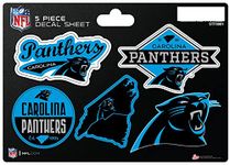 Rico Industries NFL Carolina Panthers 5-Piece Die-Cut Decal Sheet