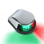 Bhanboth Boat Navigation Lights,Red and Green Boat Lights Waterproof,Marine LED Lights,Bow Lights Nav Lights for Boats Pontoon Kayak Skiff Jon Small boats (Silver, Chromed zinc plating)