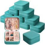 12 Pcs Small Jewelry Box Mini Travel Jewelry Case Bridesmaid Gift Pu Leather Jewelry Travel Organizer Small Jewelry Box Mini Storage Organizer Storage Box for Women Girls Bridesmaid Proposal Gift