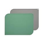 NumNum Non-Slip Silicone Placemats for Babies, Toddlers, and Kids | Durable 100% Food Grade Silicone BPA-Free | Portable Table Mat for Dining Table & Restaurants | 4 Months+ (Gray/Green), 2 Pack