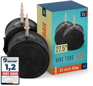 Alphatrail MTB Bicycle Inner Tube Rick 27.5 Inch SV Presta Valve 2x Set with Mobility Guarantee I Compatible Bike Tyres Continental, Conti, Schwalbe, Maxxis, Michelin & Vittoria Bike Tube