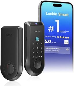 Lockin Veno Smart Lock with Palm Vein, Keyless Entry Smart Locks for Front Door with Doorbell, Fingerprint Lock Built-in WiFi, App Remote Control, 7-Month Battery Life, IP65 Waterproof