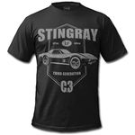 GTO Clothing Men's 1970 Corvette American Muscle Car T-Shirt, XL Black