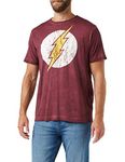 DC Comics Men's Flash Vintage T Shirt, Purple, L UK