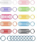 110PCS Metallic Loose Leaf Binder Rings 1 Inch Colorful Rings for Index Card Rings, Paper Rings, Keychain Key Rings, Book Ring for School, Home, or Office (Colorfull-110PCS-1INCH)