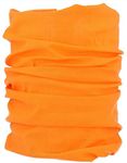 UK-UNIQUE Multifunctional Headwear Neck Scarf Bandana Balaclava Face mask Headband Hairband Tube Gaiter Stretch Snood for Sports Yoga Running Cycling Hiking (Orange)