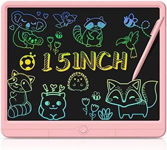 GIGART LCD Writing Tablet, 15 Inches Doodle Board Drawing Pad for Adults & Kids, Electronic Writing Board Drawing Tablet, Educational Toys Gifts for 3-12 Year Old Boys, Girls,Toddler (Pink)