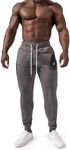 Jed North Men's Active Gym Running Casual Slim Fitted Workout Sweat Pants with Pockets,DarkGrayStone, Large