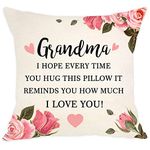 Aocaso Grandma I Hope Every Time You Hug This Pillow It Reminds You How Much I Love You Cushion Cover for Grandmother Grandma I Love You Gift Birthday Gift Mother's Day (grandma)