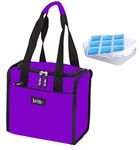 Nicole Miller 11" Insulated Lunch Box Portable Cooler Bag - Purple