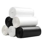 Ikando 10 L Bin Liners Bags Trash Bags, Garbage Bags for Kitchen Bedroom Bathroom Office, 150 Bags/6 Rolls