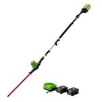 Greenworks 80V Pole Hedge Trimmer, Two 2.0 AH Batteries and Charger Included