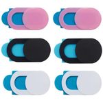 6 Pcs Webcam Cover Slider, Ultra Thin Design Web Camera Cover Slide for Laptop, Desktop, PC, Tablet, Smartphone and More