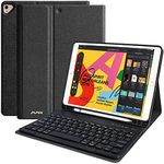 MMK for iPad Keyboard Case for 10.2" 9th/8th/7th Generation 2021/2020/2019, Detachable Wireless BT Keyboard with Magnetic Protective Cover with Pencil Holder for iPad Pro 10.5" 2019