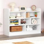 Lukzer 6 Section Storage Organizer, Engineered Wood, White Finish, for Home, Office, Classroom, Daycare (MR-008/70x23x93cm)