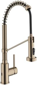 KRAUS Bolden Touchless Sensor Commercial Style 2-Function Single Handle Pull Down Kitchen Faucet in Spot-Free Antique Champagne Bronze, KSF-1610SFACB