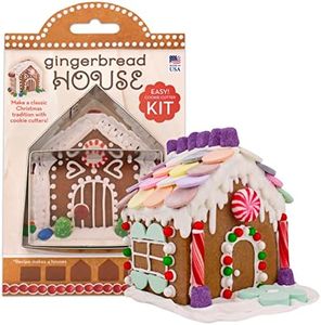 Mini Gingerbread House Kit, Two Cookie Cutters with Recipe Card Makes 4-1/2" Tall Gingerbread House by Ann Clark Cookie Cutters