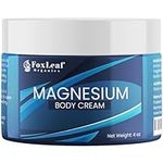 FOXLEAF Magnesium Cream - Support for Sleep, Leg Cramps, Joint Support, & Muscle Soreness - Maximum Strength Magnesium Lotion with Arnica, Shea Butter, Lavender Essential Oil - Made In USA - 4oz