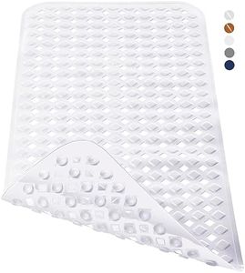 Yimobra Original Bathtub Mat Non Slip, Bath Mats for Tub, Shower Mat with Drain Holes Suction Cups, Machine Washable, BPA, Latex, Phthalate Free, 70 x 40 cm, White