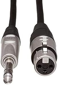 Hosa Rean XLR3F to 1/4 Inch TRS Pro Balanced Interconnect, 5 Feet