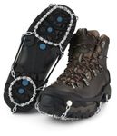 Yaktrax Diamond Grip Traction Cleats for Ice and Snow - Full-Foot Grip for Walking, Running, and Hiking - Cold-Resistant Easy On/Off Elastic Upper Band Lightweight and Durable - Black, Large