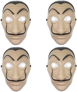 Udekit Salvador Dali Máscara Para Adultos Halloween Acción De Gracias Pascua Navidad Ostüm Cosplay Masquerade Bar Decoración (4Piezas/Set)
