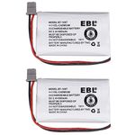 EBL 2 Pack Rechargeable Replacement Batteries 600mAh, Compatible with BT1007, BT-1007, BT904, BT-904, and BT1015 Cordless Phone Batteries