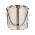 Viners Barware Silver Stainless Steel Double Wall Ice Bucket, 1.5L