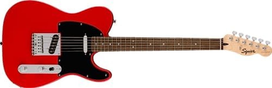 Squier by Fender Sonic Telecaster Electric Guitar, Laurel Fingerboard, Black Pickguard, Torino Red, Comes with Free Virtual Lessons
