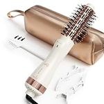 Hair Trends 1.5 Inch Plasma Hot Air Brush,Hair Dryer Brush Blow Dryer Brush 4 in 1,Blowout Brush Hair Dryer,Hair Brush Blow Dryer,One Step Hair Dryer,One-Step Volumizer Original,White & Rose Gold