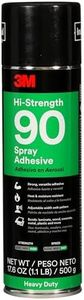 3M Hi-Strength Spray Adhesive 90, Clear Glue, Permanent, High Strength Bonding, High Tack, Bonds Laminate, Wood, Concrete, Metal, Plastic, 17.6 oz Net Wt, NOT FOR SALE IN CA AND OTHER STATES