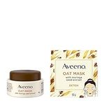 Aveeno Oat Face Mask with Moringa Seed Extract for Detox - Dry Skin Care - Paraben Free Facial Cleanser - 50 grams