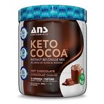 ANS Performance Keto Cocoa - Naturally Sweetened Instant Hot Chocolate Mix - Low Carb, Zero Added Sugar - Gluten Free Keto Diet Cocoa Powder - Healthy MCTs Oil - Delicious Taste - 20 Servings, 11.3 oz