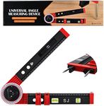 Miter Saw Protractor 14 Inch Multifunction Angle Finder Gift for Mens Husband Boyfriend Dad Angle Measuring Tool Idea Home Useful Gadget for Carpenters, Plumbers and All Building Trades