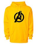 More & More Unisex-Adult Fleece Neck Hooded Sweatshirt (Avenger Hoodie MM_Yellow