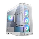 MSI MAG PANO M100R PZ White Gaming Case: Sleek White Mid-Tower Chassis with RGB Lighting, Tempered Glass, Mystic Light Sync, and Enhanced Airflow for an Exceptional Gaming PC Build